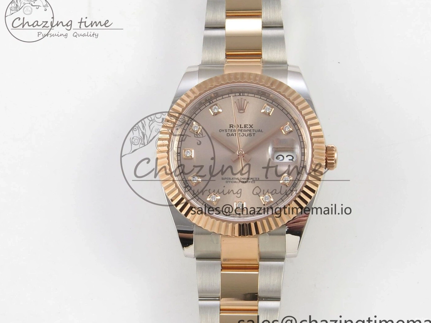 MiroTime 1218 Colorful DateJust 41 126331 SS RG ARF 1:1 Best Edition RG Diamonds Dial on Oyster Bracelet SH3235 (Weighted) 185